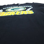 NFL Green Bay Packers GREEN BAY PECKERS Long Sleeve T-Shirt Long T XL Black Made in Honduras