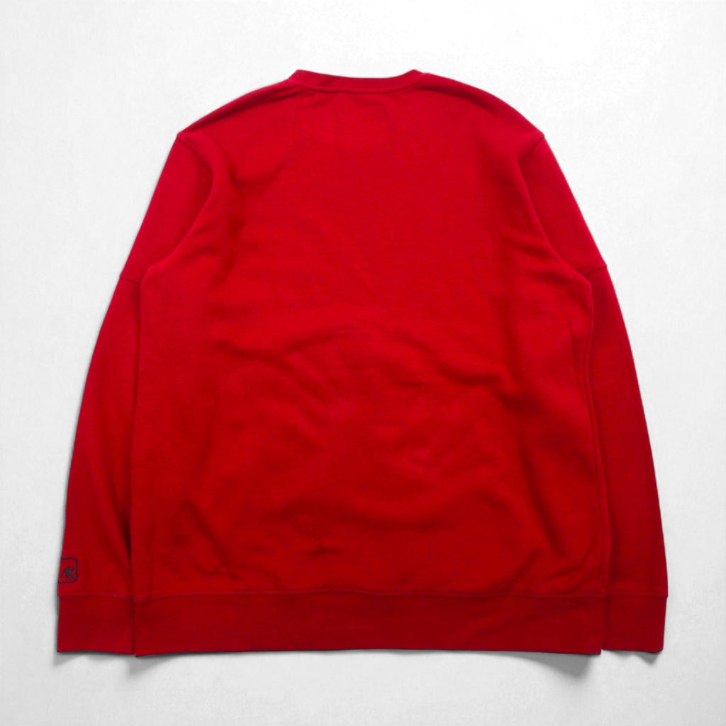 AND1 2000s Blank Sweatshirt, Size XL, Red, Solid Color, Fleece Lining, Front Pocket