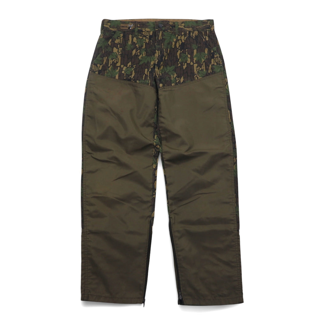 90s WINCHESTER Hunting Pants L Khaki Real Tree Camouflage Conceal Hem Zip