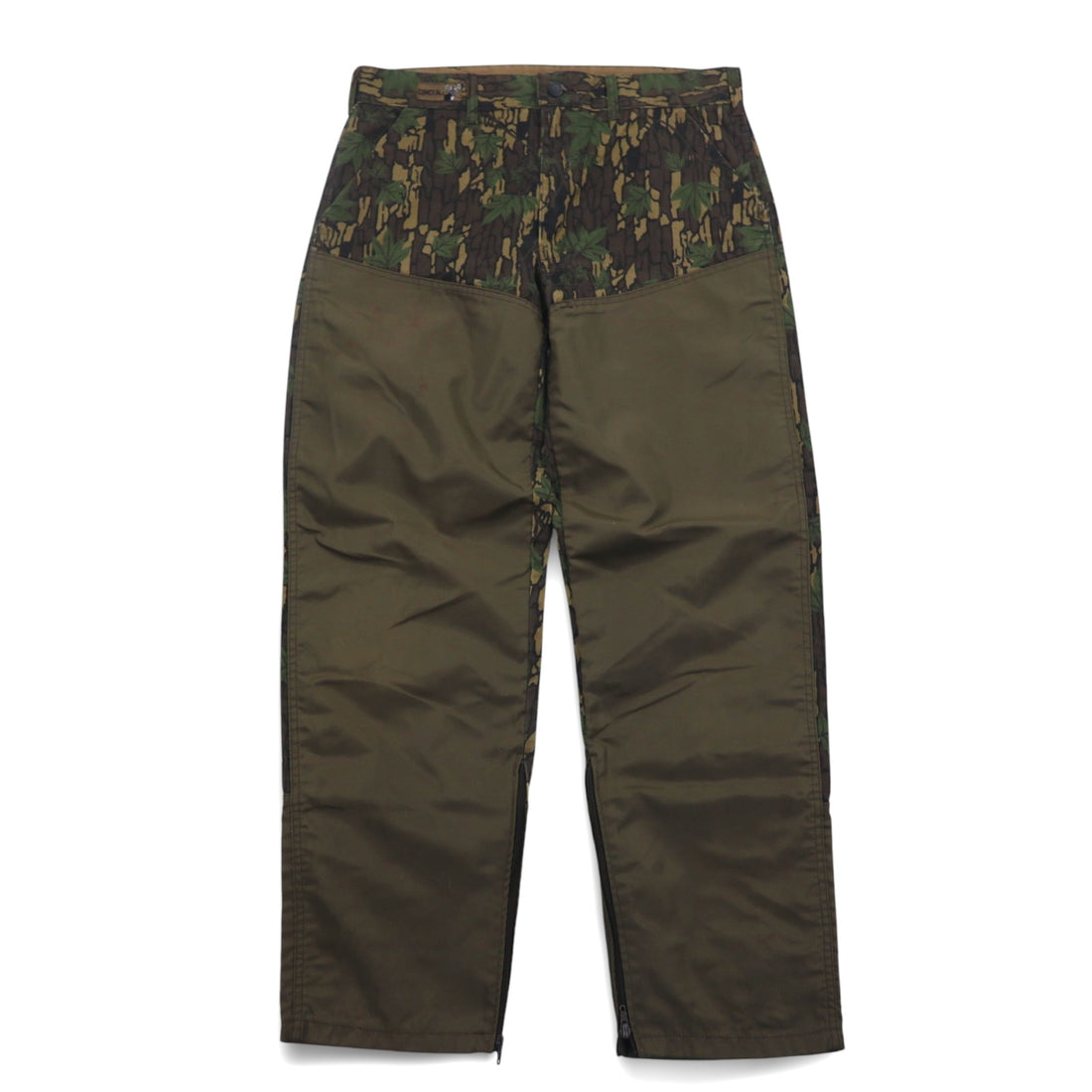 90s WINCHESTER Hunting Pants L Khaki Real Tree Camouflage Conceal Hem Zip