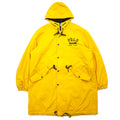 日本然リトテ-古着オンライン-POLO RALPH LAUREN モッズコート ベンチコート XL イエロー ポリエステル ボアライナー 中綿 ドローコード カレッジ ロゴプリント バックロゴ-POLO RALPH LAUREN Mod Parka Bench Coat XL Yellow Polyester BOA Liner Filling Drawcord College Logo Print Back Logo