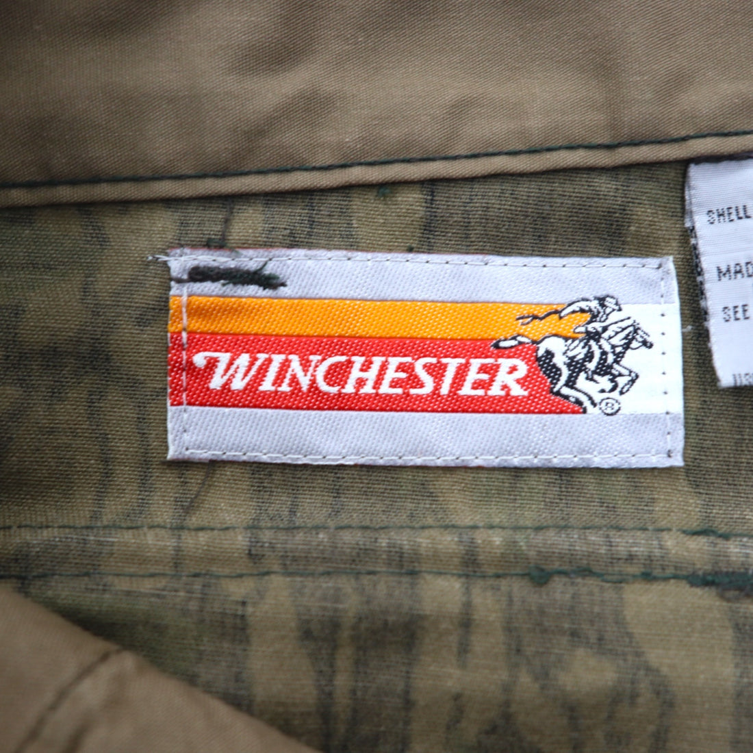 90s WINCHESTER Hunting Pants L Khaki Real Tree Camouflage Conceal Hem Zip