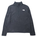 日本然リトテ-古着オンライン-THE NORTH FACE ハーフジップ フリースジャケット M グレー ポリエステル ワンポイントロゴ刺繍-THE NORTH FACE Half Zip FLEECE Jacket M Gray Polyester One Point Logo Embroidery