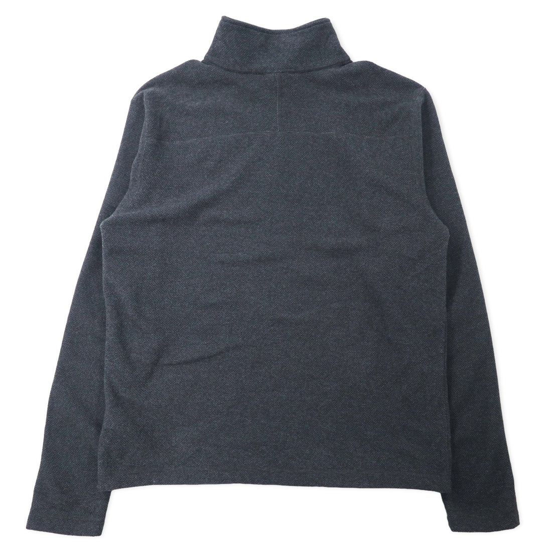 THE NORTH FACE Half Zip Fleece Jacket M Gray Polyester One Point Logo Embroidery