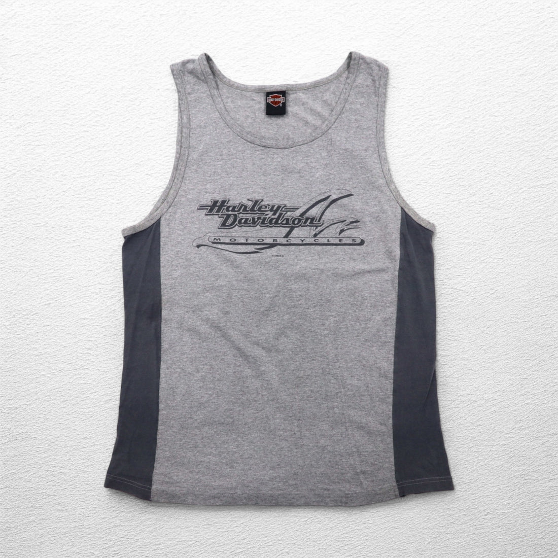 HARLEY DAVIDSON 90s Made in USA Tank Top L Grey Cotton HONOLULU HAWAII Double-sided Print