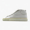 BALENCIAGA ARENA OPAQUE Leather High-Top Sneakers, Size 27cm, White, 412381