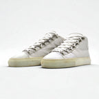 BALENCIAGA ARENA OPAQUE Leather High-Top Sneakers, Size 27cm, White, 412381