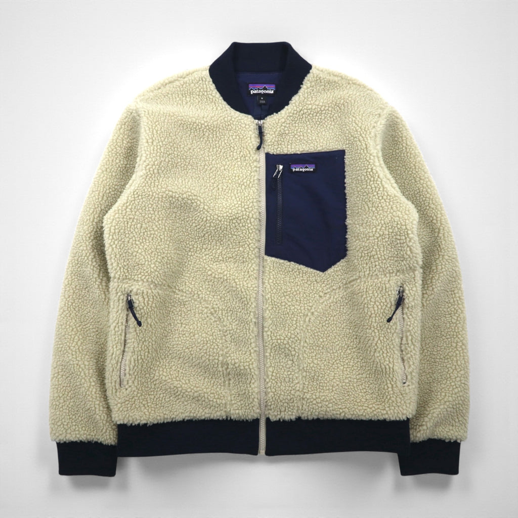 Patagonia Retro X Bomber Jacket, Discontinued, Boa Fleece Medium, Natural Navy, 22830