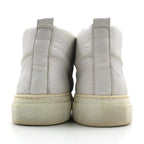 BALENCIAGA ARENA OPAQUE Leather High-Top Sneakers, Size 27cm, White, 412381