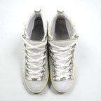 BALENCIAGA ARENA OPAQUE Leather High-Top Sneakers, Size 27cm, White, 412381