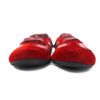BALLY Swiss made trainspotting suede leather sneakers 24cm red calfskin ASTRA / 221