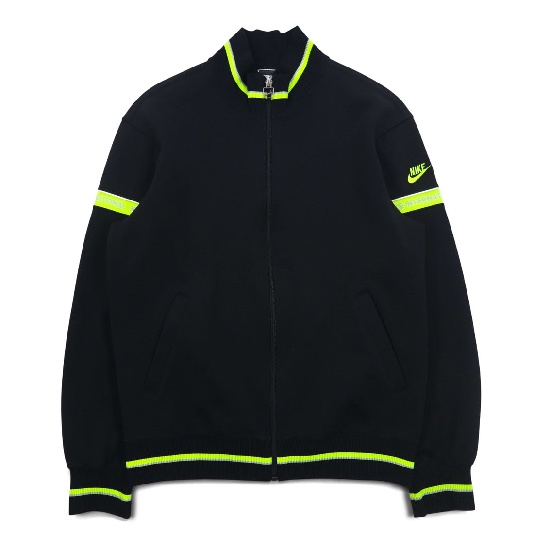 NIKE 80年代 INTERNATIONAL トラックジャケット ジャージ M ブラック スウォッシュ 日本製
