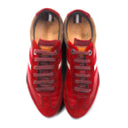 BALLY Swiss made trainspotting suede leather sneakers 24cm red calfskin ASTRA / 221
