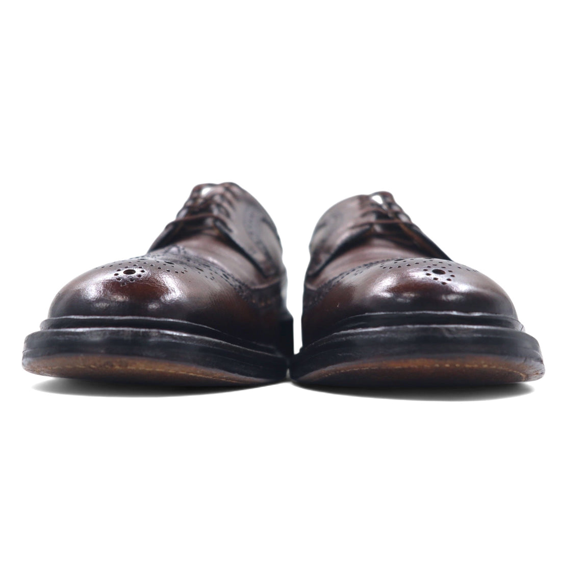 60's USA made parliament wingtip medallion country shoes 28cm brown leather C68 8513 LAST 6050