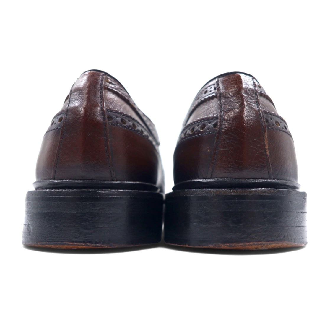60's USA made parliament wingtip medallion country shoes 28cm brown leather C68 8513 LAST 6050