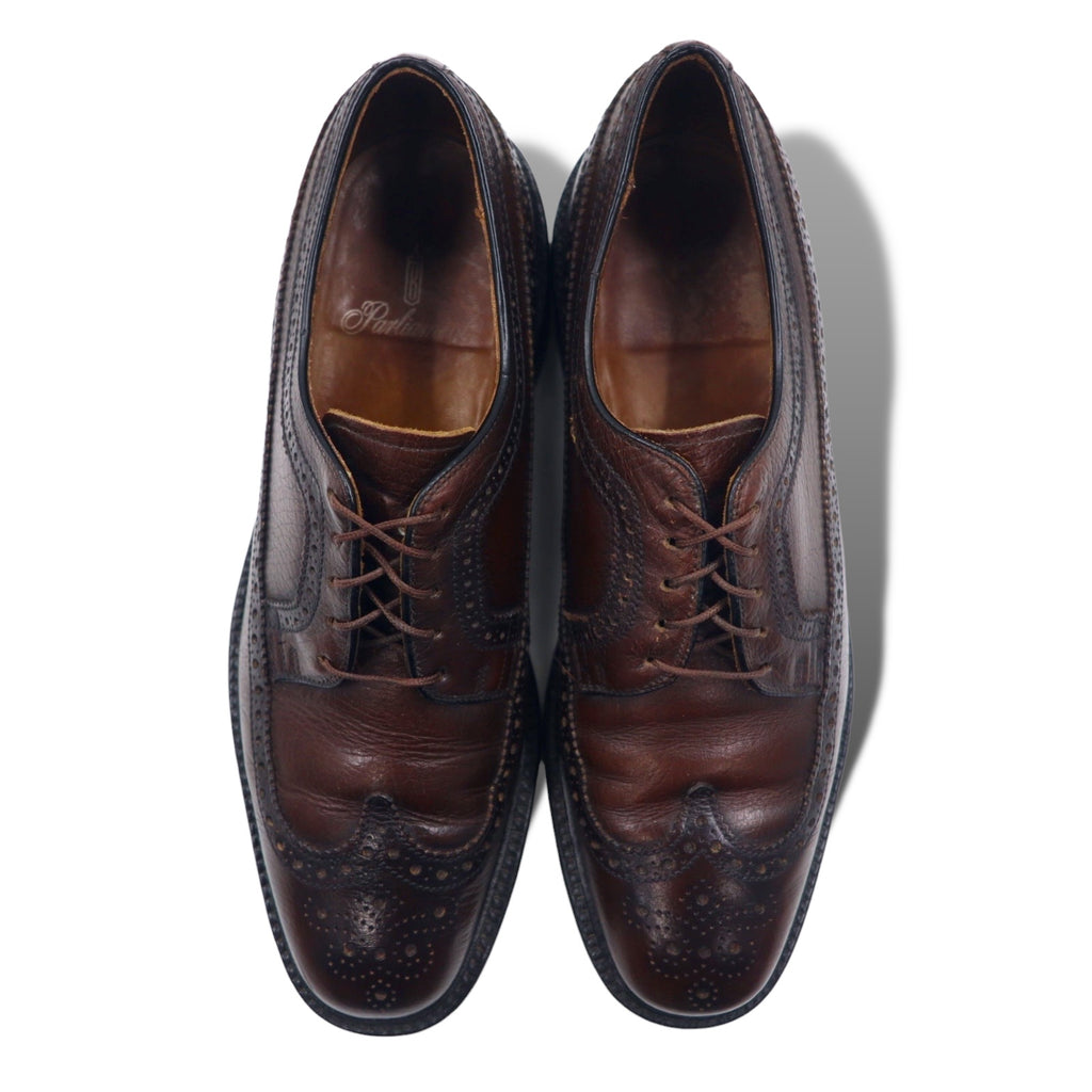 60's USA made parliament wingtip medallion country shoes 28cm brown leather C68 8513 LAST 6050