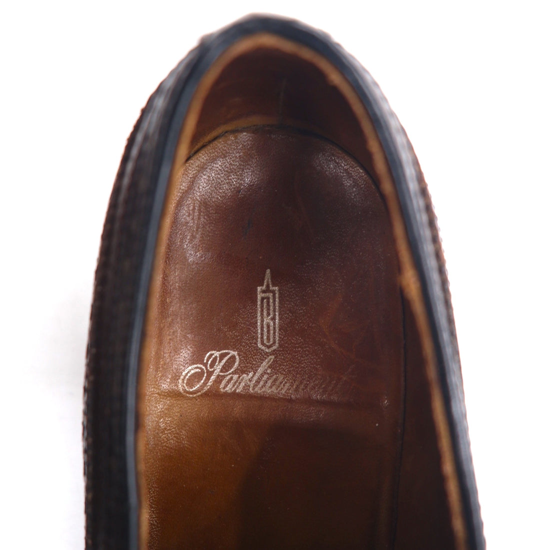 60's USA made parliament wingtip medallion country shoes 28cm brown leather C68 8513 LAST 6050
