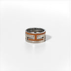 HERMES Move H Ring, size 11, orange, silver, Ag925, H design