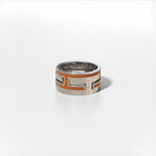 HERMES Move H Ring, size 11, orange, silver, Ag925, H design