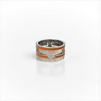 HERMES Move H Ring, size 11, orange, silver, Ag925, H design