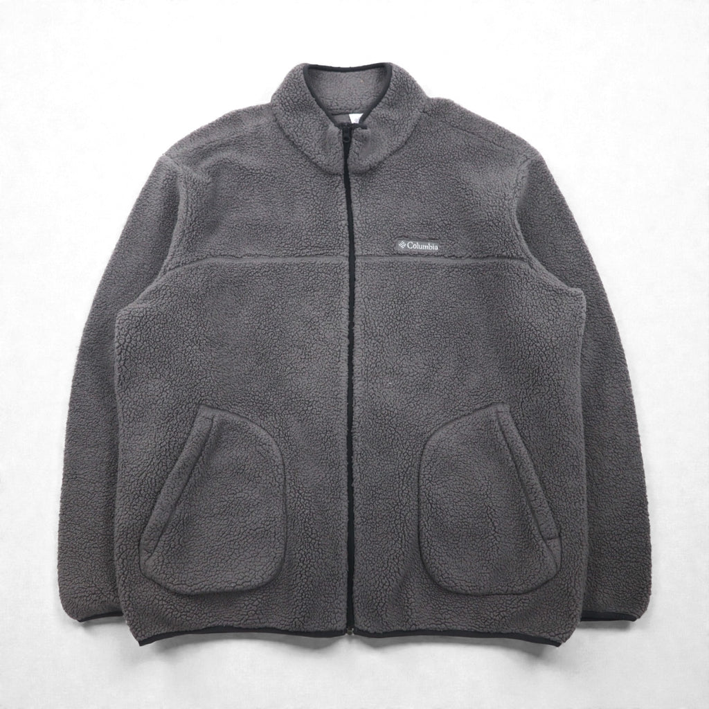 Columbia Rugged Ridge II Sherpa Fleece Jacket, XL, Gray Polyester, AM0792