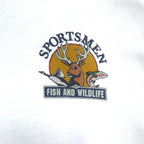 Made in USA 90s Green Brand Long Sleeve T-Shirt Long T XL Sleeve Print SPORTSMEN FISH AND WILDLIFE