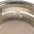 HERMES Move H Ring, size 11, orange, silver, Ag925, H design