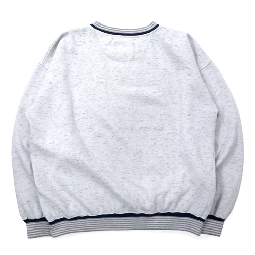 90s GEAR FOR SPORTS Ribline Sweatshirt L Grey Cotton Polyester Avalon Lake