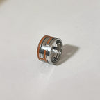HERMES Move H Ring, size 11, orange, silver, Ag925, H design