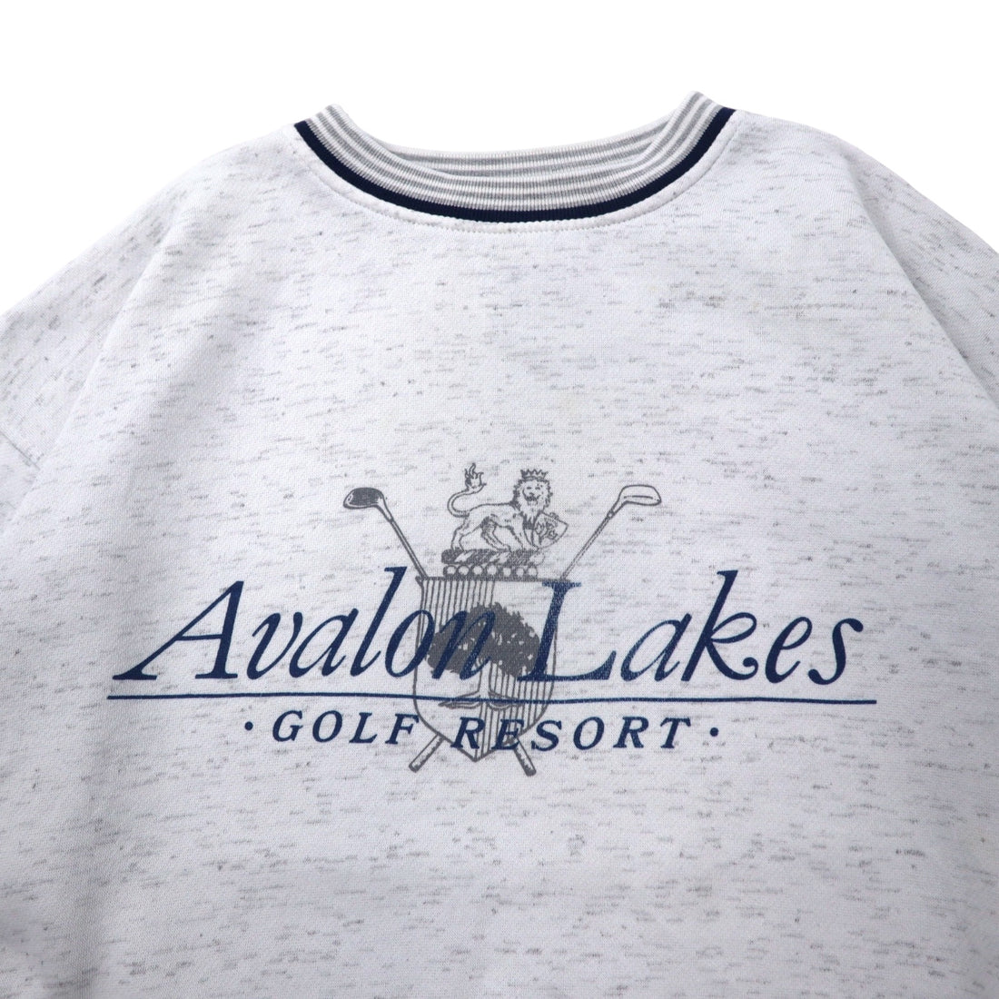 90s GEAR FOR SPORTS Ribline Sweatshirt L Grey Cotton Polyester Avalon Lake