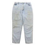 Lee 80s USA Made Union Ticket Chemical Wash Tapered Denim Pants 3XL Indigo Blue 307-5099