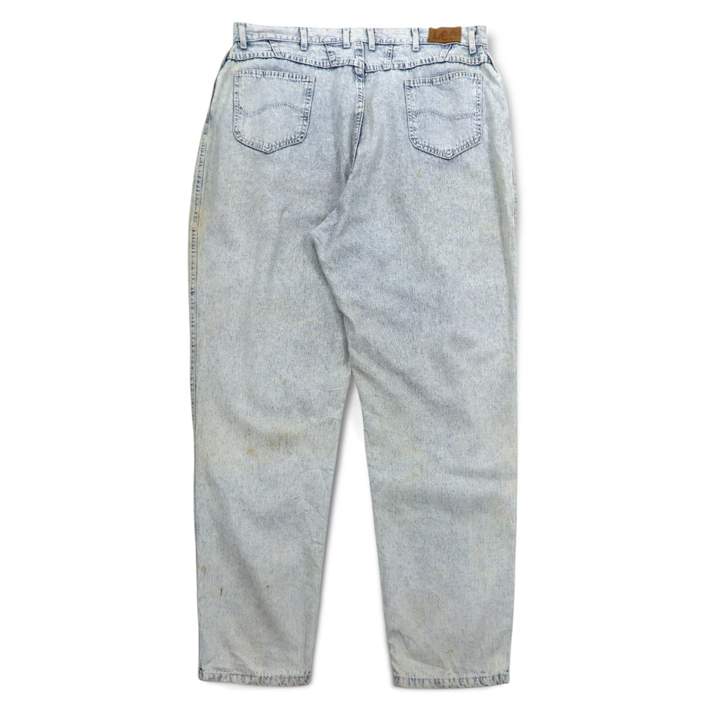 Lee 80s USA Made Union Ticket Chemical Wash Tapered Denim Pants 3XL Indigo Blue 307-5099