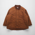 KEY Padded Duck Work Jacket Coverall XL Brown Corduroy Collar POLAR KING
