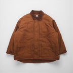 KEY Padded Duck Work Jacket Coverall XL Brown Corduroy Collar POLAR KING