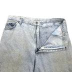Lee 80s USA Made Union Ticket Chemical Wash Tapered Denim Pants 3XL Indigo Blue 307-5099