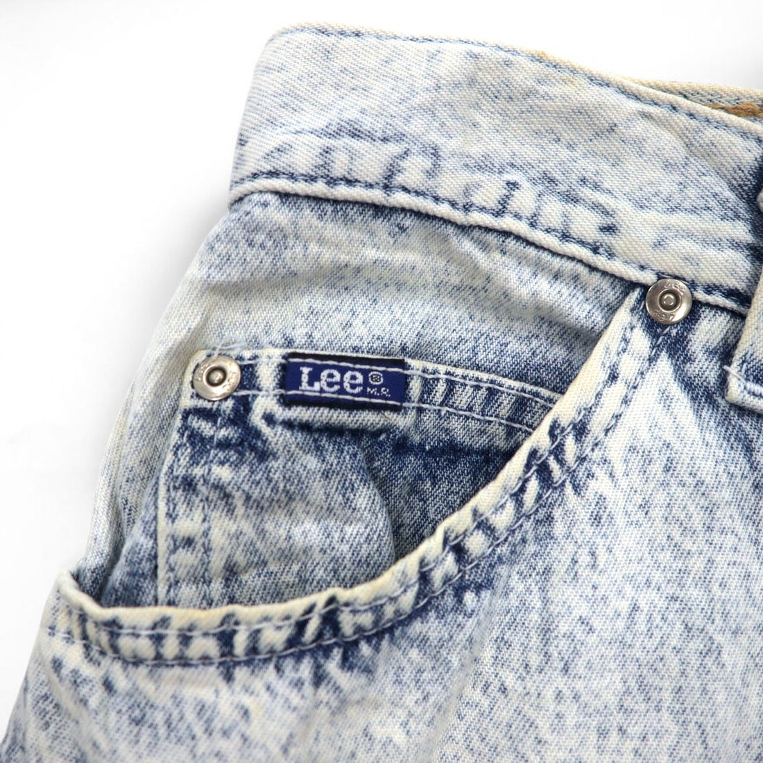 Lee 80s USA Made Union Ticket Chemical Wash Tapered Denim Pants 3XL Indigo Blue 307-5099