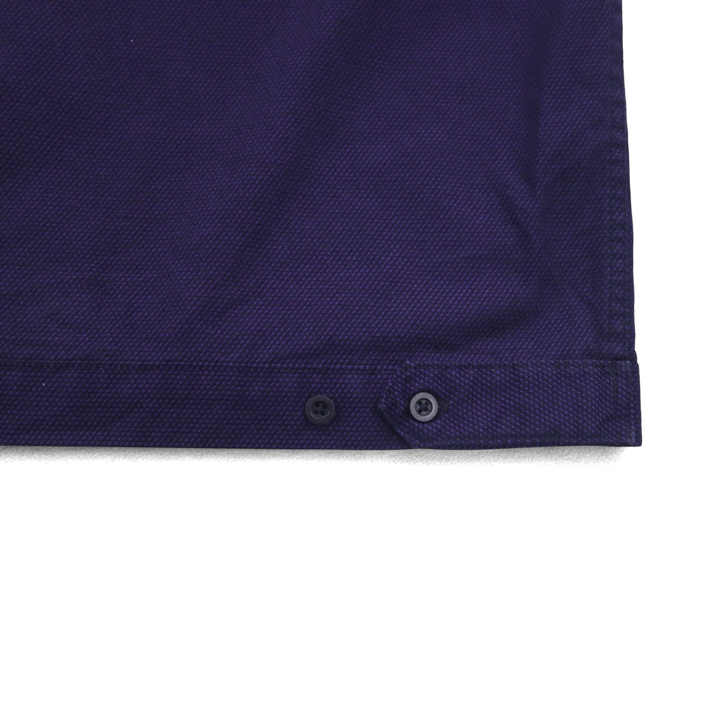 FedEx 90s Open-neck Work Shirt, Short Sleeve, Open Collar, XL, Purple, American, Corporate, Boxy Silhouette, Designed By Stan Herman, VF Imagewear