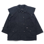日本然リトテ-古着オンライン-OUTBACK オイルドジャケット サドルジャケット L ブラック コットン ケープ SWAGMAN フィージー製-OUTBACK Oiled Jacket Saddle Jacket L Black Cotton Cape SWAGMAN Fiji Made