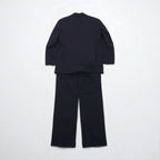 Ralph Lauren 90s Made in Japan Navy Blazer and Double-Breasted Suit, Size M, Navy Wool, Gold Buttons