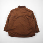 KEY Padded Duck Work Jacket Coverall XL Brown Corduroy Collar POLAR KING