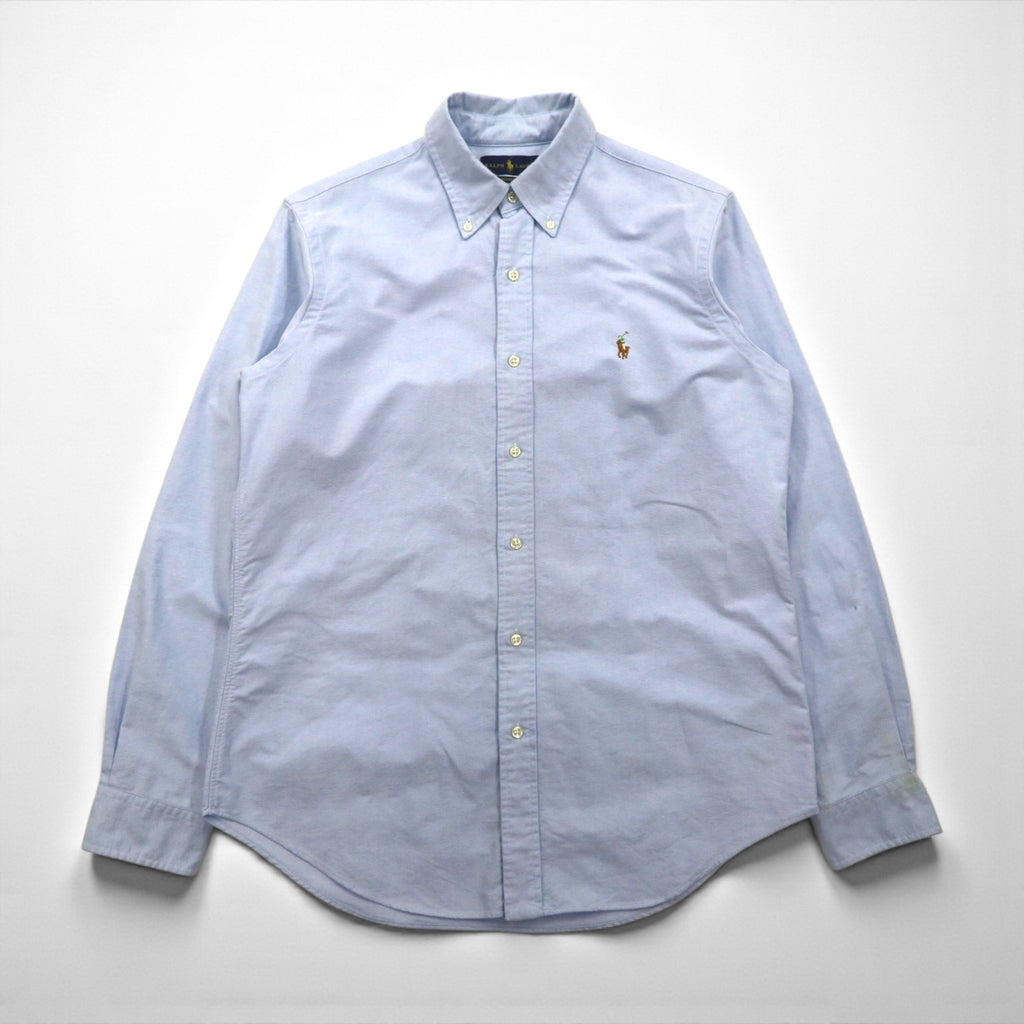 Ralph Lauren クラシックフィット オックスフォード ボタンダウン シャツ M ブルー スモールポニー刺繡