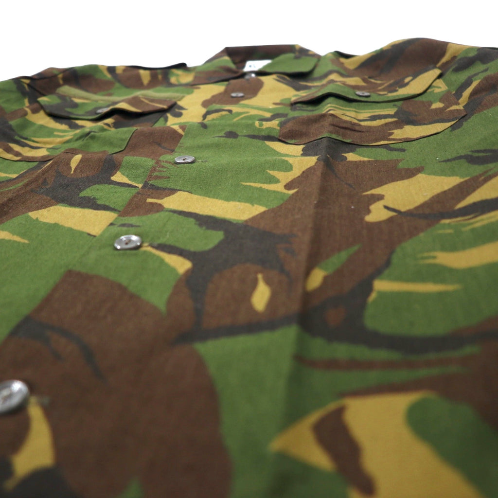 EURO MILITARY Dutch Army 90s BDU Field Shirt L Khaki Camouflage Military LONNEKER TEXTILES Deadstock Unused