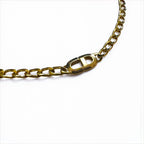 Christian Dior Curb Chain Choker Necklace in Gold with CD Logo and Metal