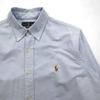 Ralph Lauren クラシックフィット オックスフォード ボタンダウン シャツ M ブルー スモールポニー刺繡