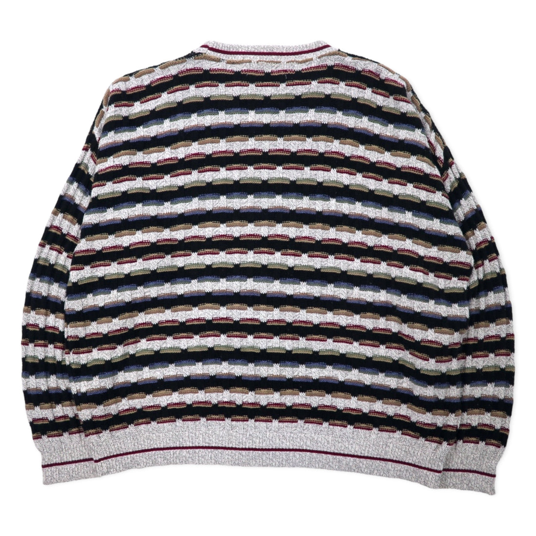 STERLING USA made 90s low gauge knit sweater XXL multicolor cotton big size