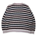 STERLING USA made 90s low gauge knit sweater XXL multicolor cotton big size