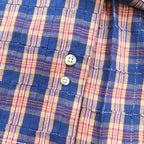 CHAPS RALPH LAUREN 90年代 ボタンダウンシャツ L ブルー チェック コットン 未使用品
