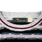 STERLING USA made 90s low gauge knit sweater XXL multicolor cotton big size