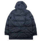NIKE フード着脱式 550フィルパワー ダウンジャケット L ブラック ダブルジップ ドローコード 546051-010