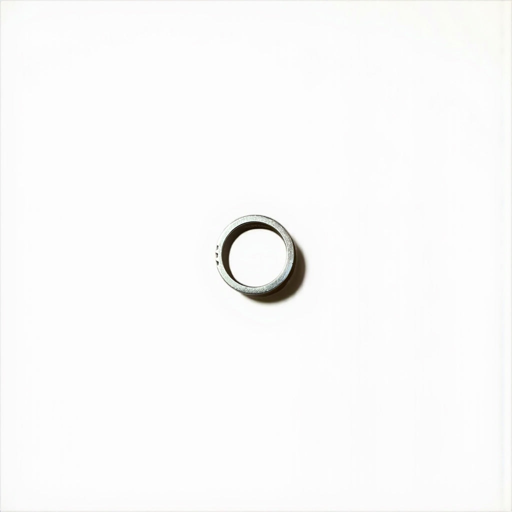 BURBERRY BLACK LABEL Silver Ring, Size 18, 925 Silver, Horse Logo Engraved